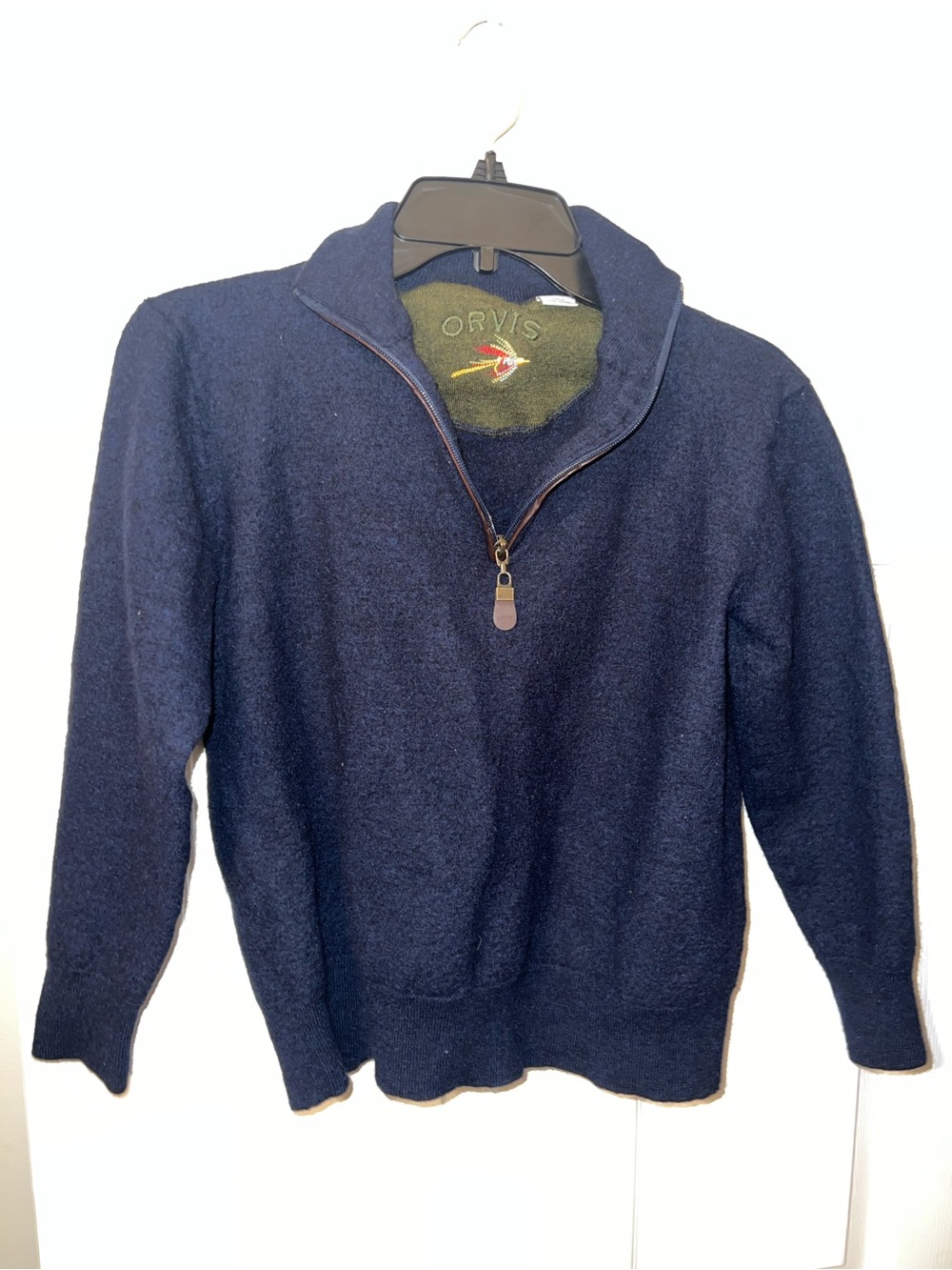 Orvis Kids Navy Half-Zip Pullover Sweater